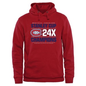 Montreal Canadiens Official Red Adult Rinkside Victor Pullover Hoodie -