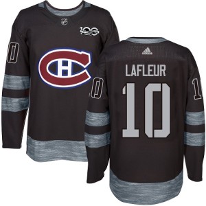 Montreal Canadiens Guy Lafleur Official Black Adidas Authentic Adult 1917-2017 100th Anniversary NHL Hockey Jersey