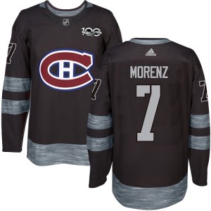 Montreal Canadiens Howie Morenz Official Black Adidas Authentic Adult 1917-2017 100th Anniversary NHL Hockey Jersey
