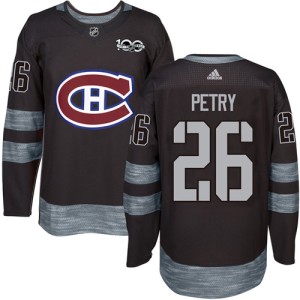 Montreal Canadiens Jeff Petry Official Black Adidas Authentic Adult 1917-2017 100th Anniversary NHL Hockey Jersey