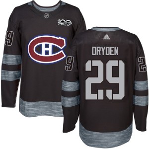 Montreal Canadiens Ken Dryden Official Black Adidas Authentic Adult 1917-2017 100th Anniversary NHL Hockey Jersey