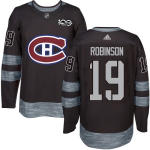 Montreal Canadiens Larry Robinson Official Black Adidas Authentic Adult 1917-2017 100th Anniversary NHL Hockey Jersey