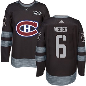 Montreal Canadiens Shea Weber Official Black Adidas Authentic Adult 1917-2017 100th Anniversary NHL Hockey Jersey