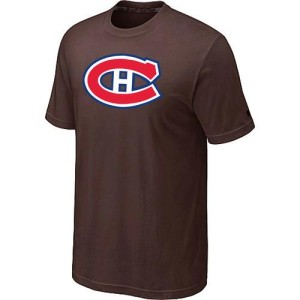 Montreal Canadiens Official Brown Adult Big & Tall Logo T-Shirt -