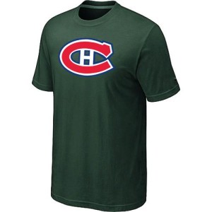 Montreal Canadiens Official Green Adult Big & Tall Logo T-Shirt - Dark