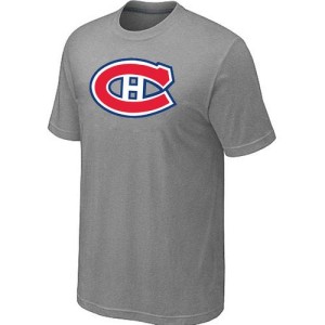 Montreal Canadiens Official Grey Adult Big & Tall Logo T-Shirt -