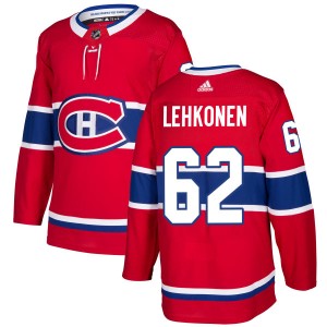 Montreal Canadiens Artturi Lehkonen Official Red Adidas Authentic Adult NHL Hockey Jersey