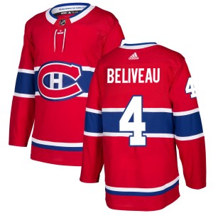 Montreal Canadiens Jean Beliveau Official Red Adidas Authentic Adult NHL Hockey Jersey