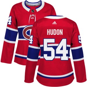 Montreal Canadiens Charles Hudon Official Red Adidas Authentic Women's Home NHL Hockey Jersey