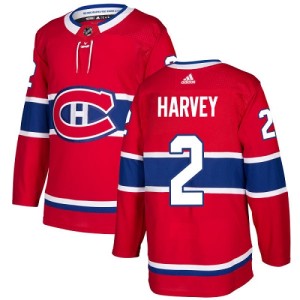 Montreal Canadiens Doug Harvey Official Red Adidas Authentic Youth Home NHL Hockey Jersey