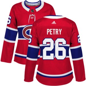 Montreal Canadiens Jeff Petry Official Red Adidas Authentic Women's Home NHL Hockey Jersey