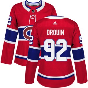 Montreal Canadiens Jonathan Drouin Official Red Adidas Authentic Women's Home NHL Hockey Jersey