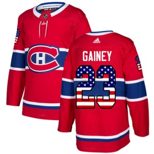 Montreal Canadiens Bob Gainey Official Red Adidas Authentic Adult USA Flag Fashion NHL Hockey Jersey