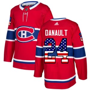 Montreal Canadiens Phillip Danault Official Red Adidas Authentic Youth USA Flag Fashion NHL Hockey Jersey