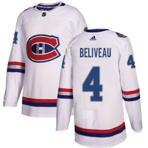 Montreal Canadiens Jean Beliveau Official White Adidas Authentic Adult 2017 100 Classic NHL Hockey Jersey