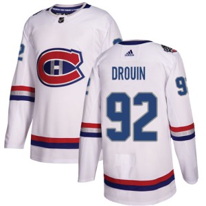 Montreal Canadiens Jonathan Drouin Official White Adidas Authentic Adult 2017 100 Classic NHL Hockey Jersey
