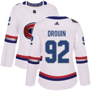 Montreal Canadiens Jonathan Drouin Official White Adidas Authentic Women's 2017 100 Classic NHL Hockey Jersey