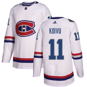 Montreal Canadiens Saku Koivu Official White Adidas Authentic Youth 2017 100 Classic NHL Hockey Jersey