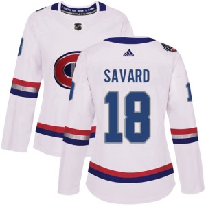 Montreal Canadiens Serge Savard Official White Adidas Authentic Women's 2017 100 Classic NHL Hockey Jersey