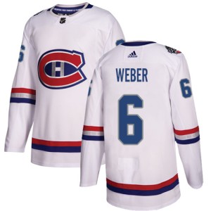 Montreal Canadiens Shea Weber Official White Adidas Authentic Youth 2017 100 Classic NHL Hockey Jersey