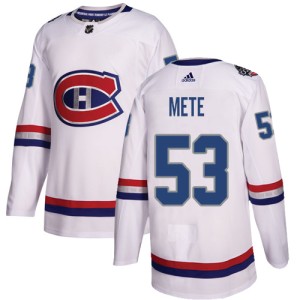 Montreal Canadiens Victor Mete Official White Adidas Authentic Youth 2017 100 Classic NHL Hockey Jersey